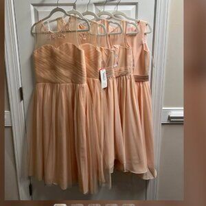 bundle of 5pcs JJ’s House Flower Girl youth Dresses Pearl Pink size 12 14 16